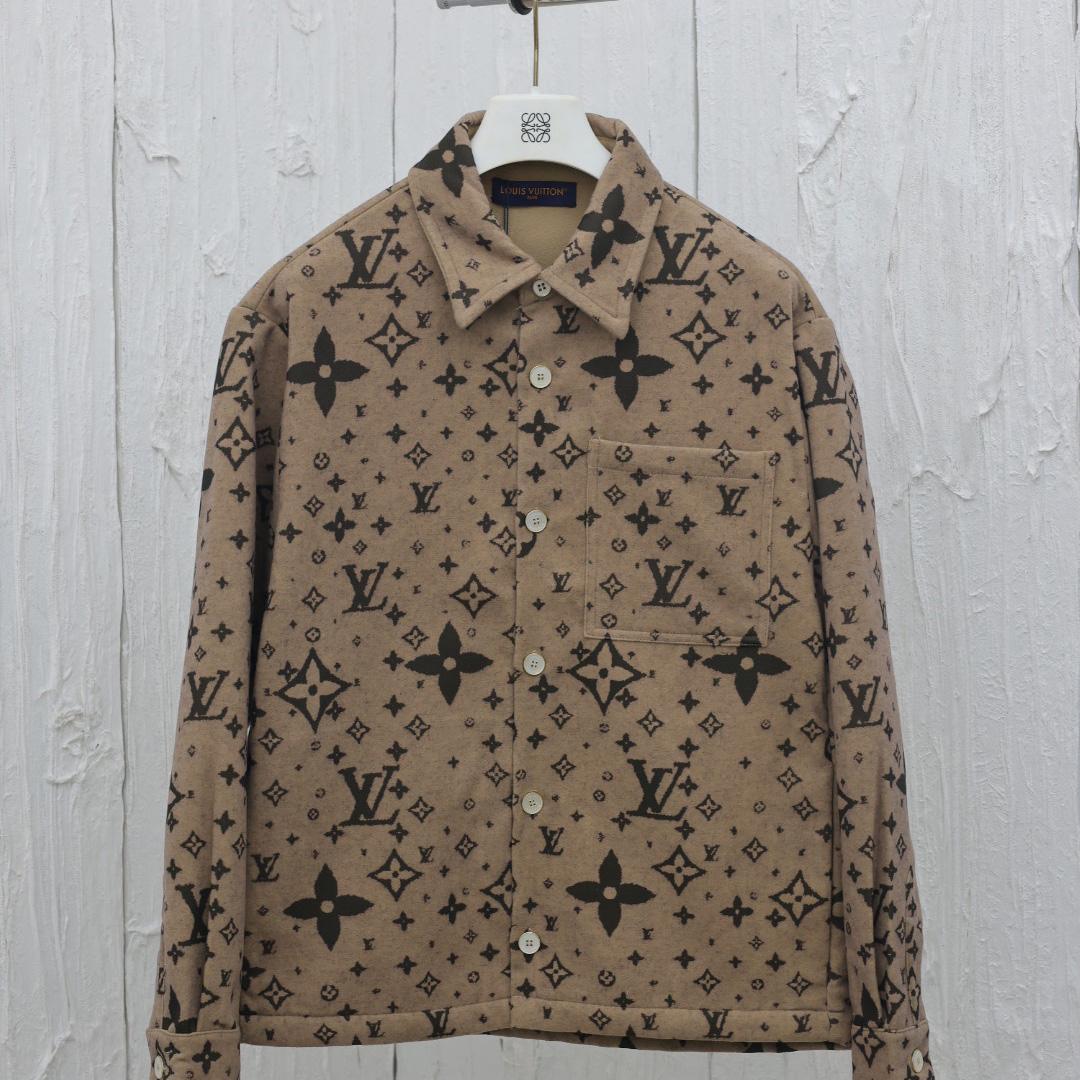 Louis Vuitton Monogram Double Face Wool, Silk And Cashmere-Blend Overshirt  1AFYF5 - DopestKickz