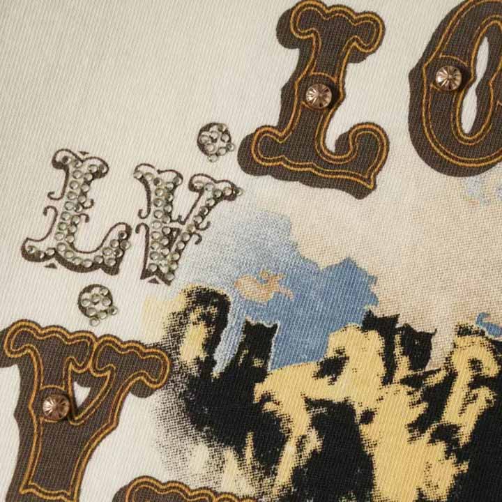 Louis Vuitton Graphic Cotton And Linen-Blend T-Shirt     1AFWUV - DopestKickz