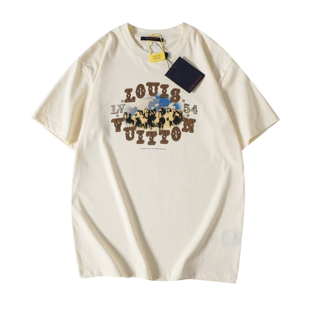 Louis Vuitton Graphic Cotton And Linen-Blend T-Shirt     1AFWUV - DopestKickz