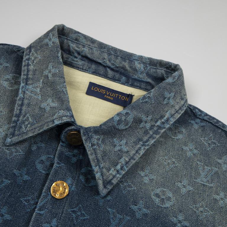 Louis Vuitton Rainbow Monogram Short-Sleeved Denim Shirt - DopestKickz