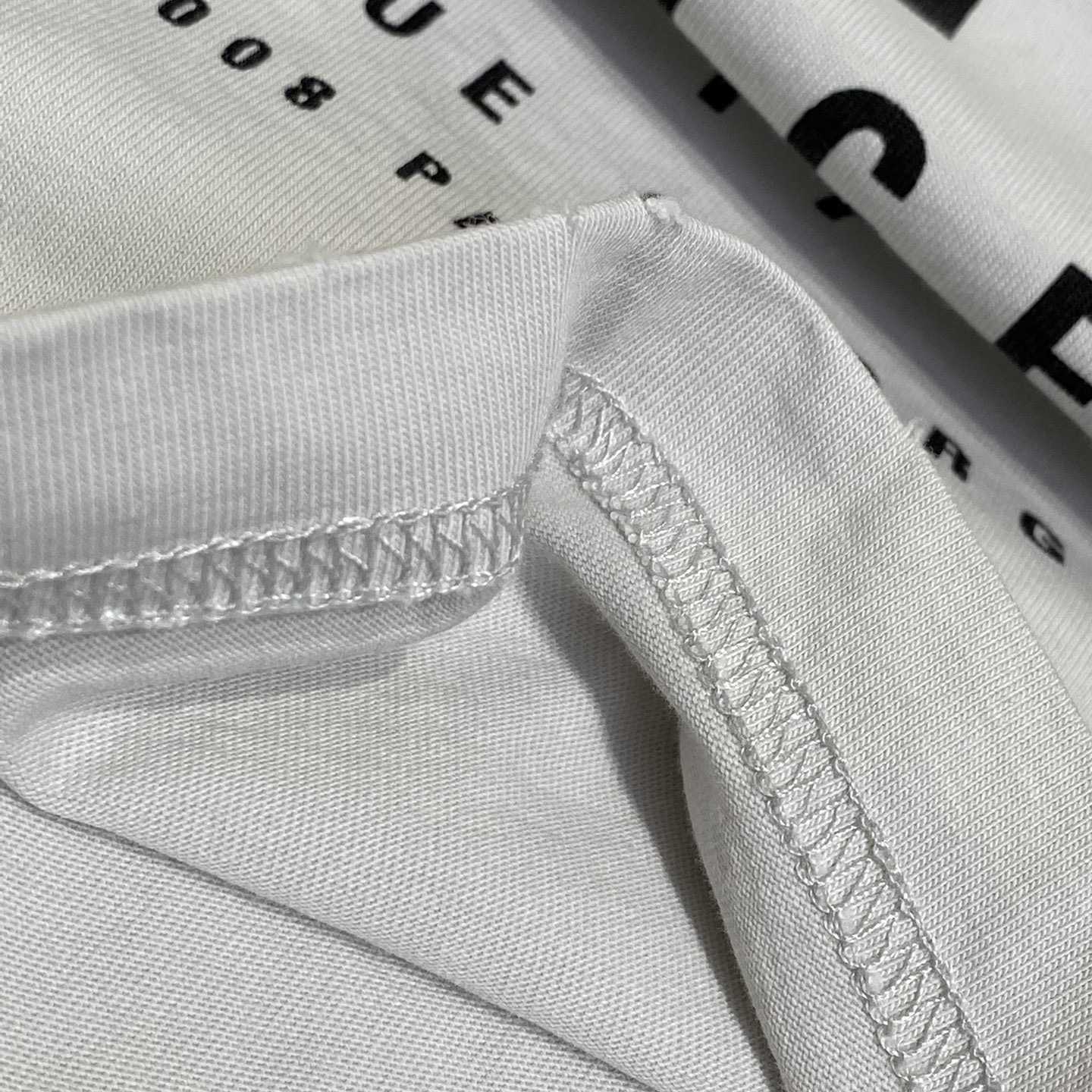 Balenciaga Eye Chart Distressed Oversize Cotton T-shirt - DopestKickz