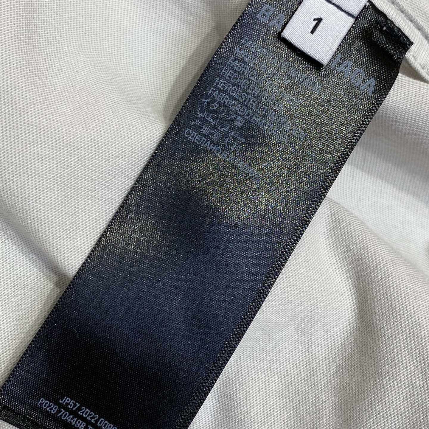 Balenciaga Eye Chart Distressed Oversize Cotton T-shirt - DopestKickz