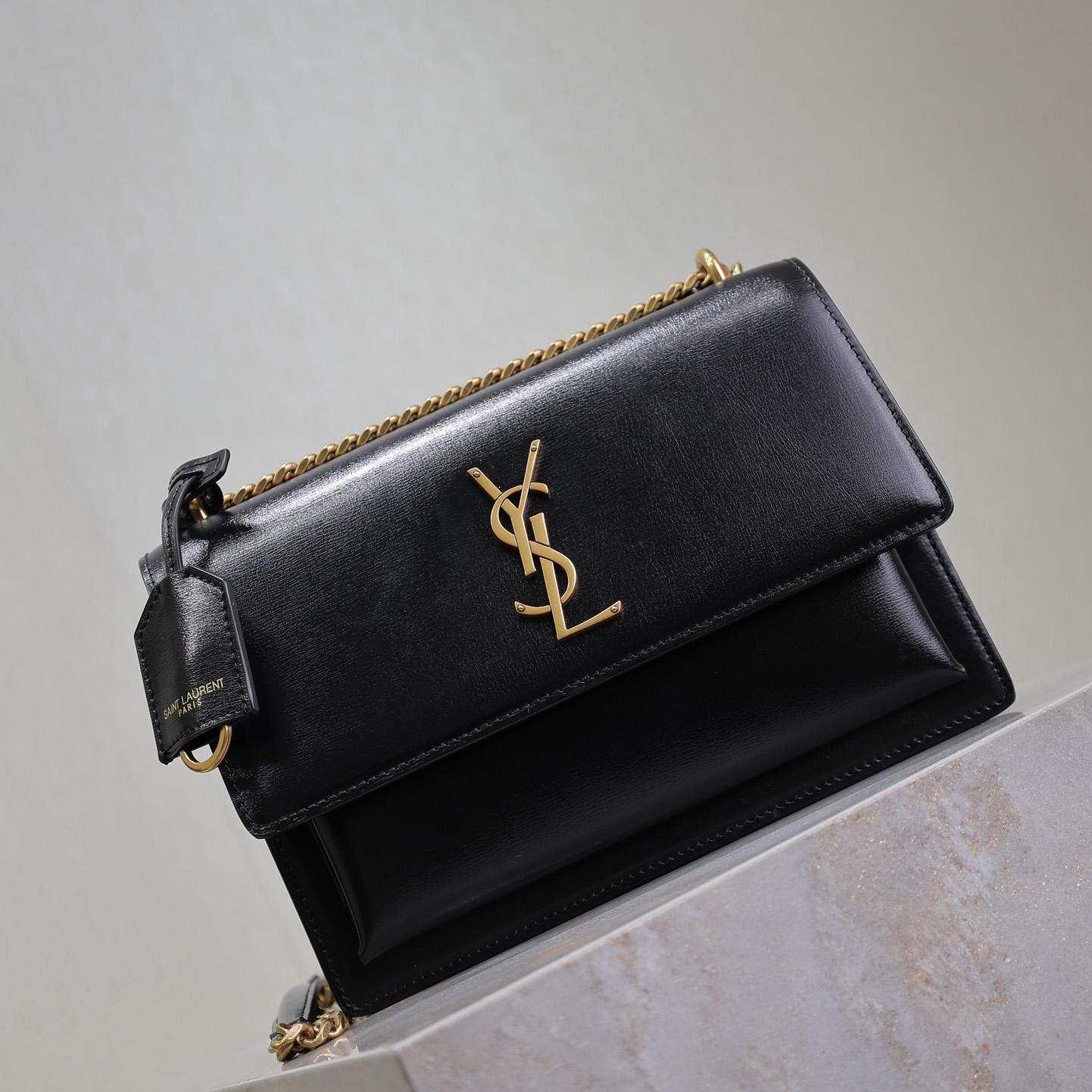 Saint Laurent Women Sunset Medium Leather Shoulder Bag （22x8x16 cm） - DopestKickz