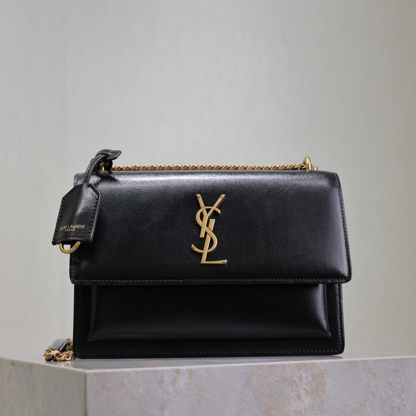 Saint Laurent Women Sunset Medium Leather Shoulder Bag （22x8x16 cm） - DopestKickz