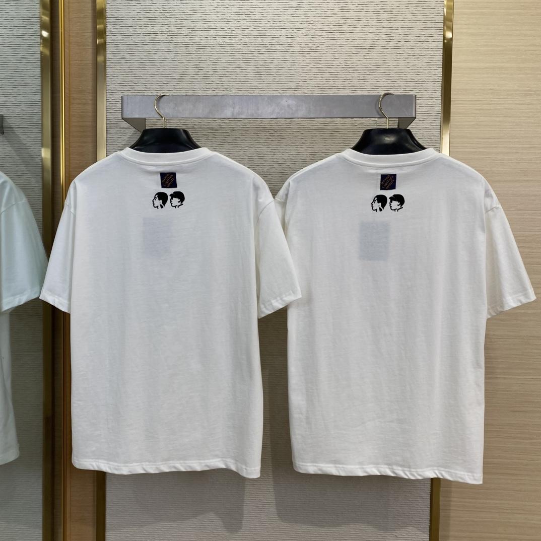 Louis Vuitton Short-Sleeved Cotton Crewneck   - DopestKickz