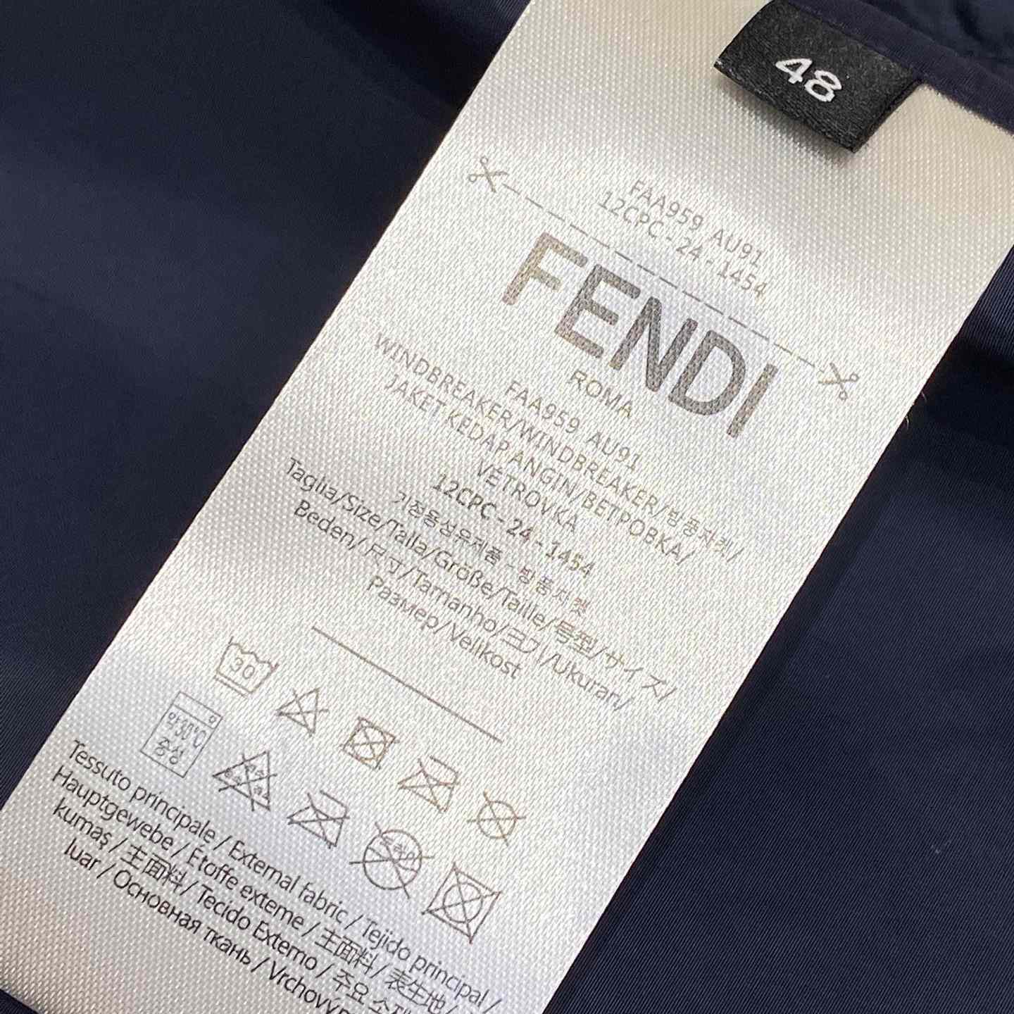 Fendi Blue Technical Fabric Blouson - DopestKickz