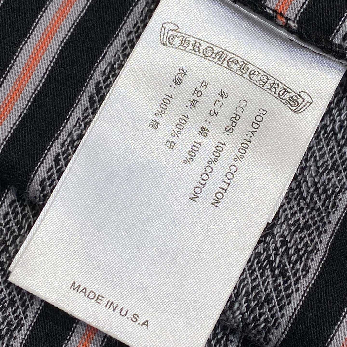 Chrome Hearts Script Logo Stripe Short Sleeve Tee - DopestKickz