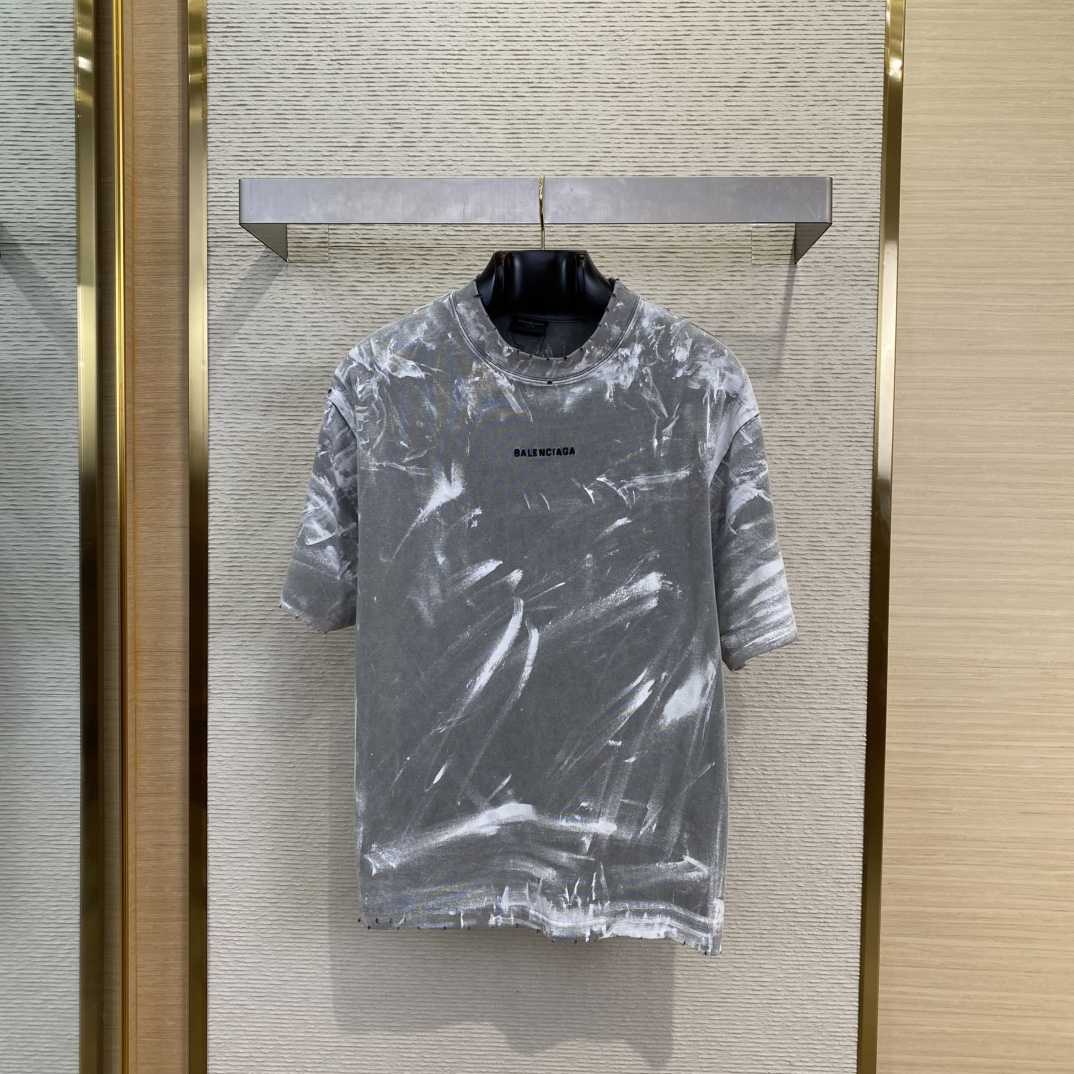Balenciaga Back T-Shirt Medium Fit In Grey - DopestKickz