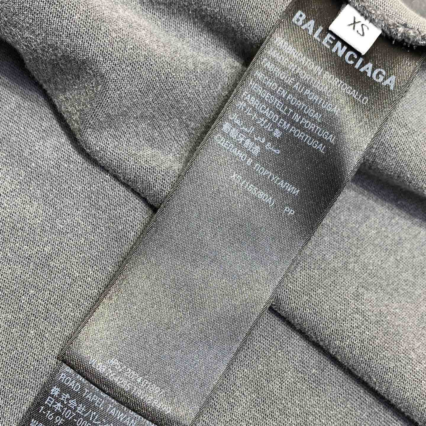 Balenciaga Back T-Shirt Medium Fit In Grey - DopestKickz