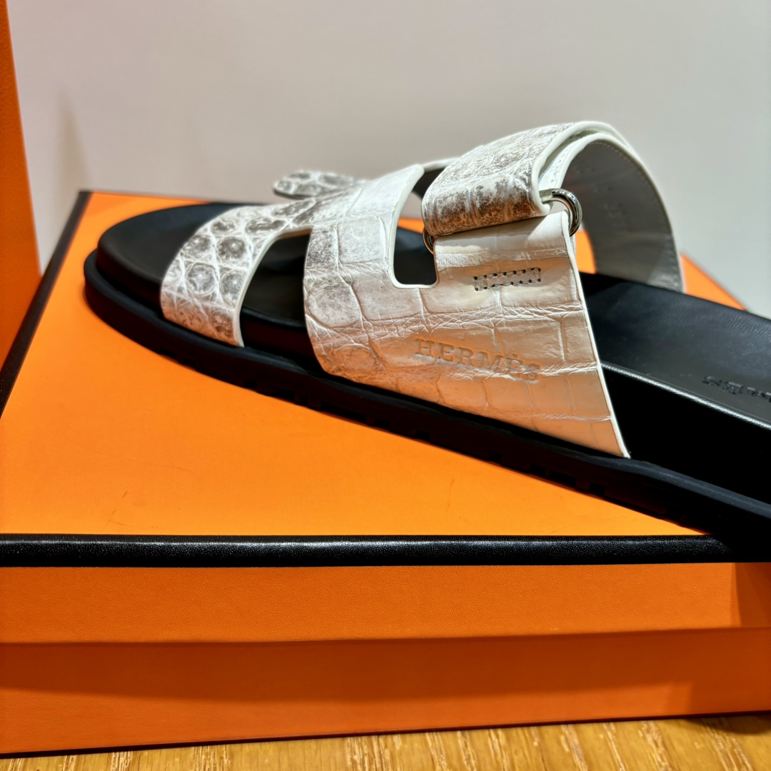 Hermes Chypre Sandal （Genuine crocodile skin） - DopestKickz