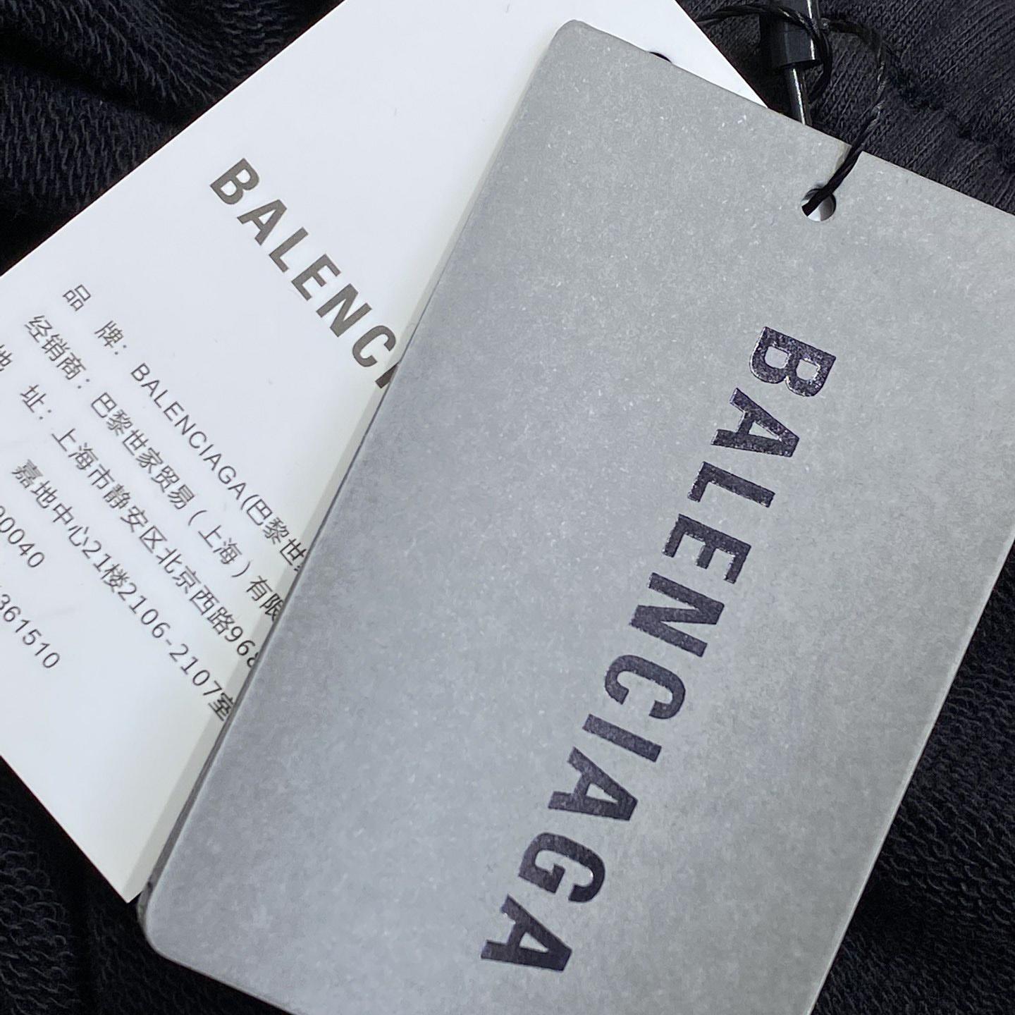 Balenciaga Taped Balenciaga Back Shorts In Faded Black - DopestKickz