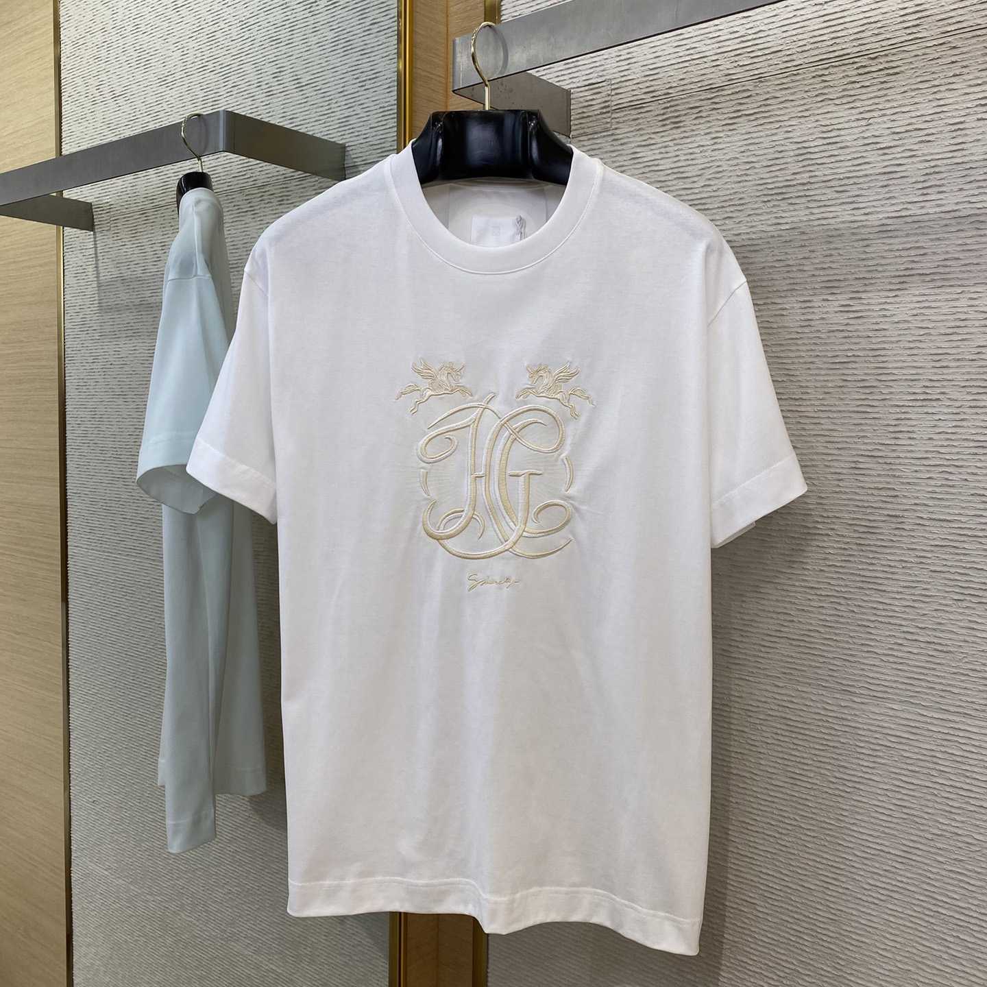 Givenchy T-shirt In Cotton With HG Embroidery - DopestKickz