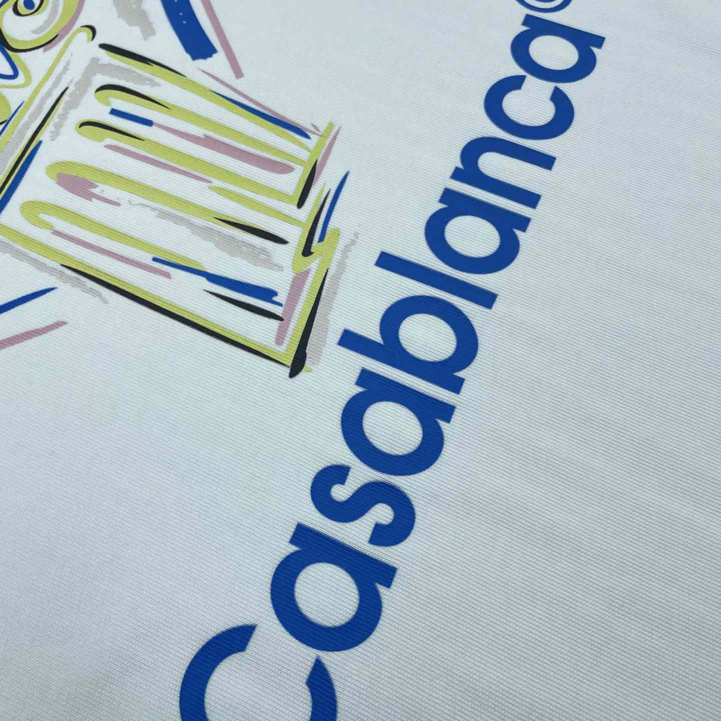 Casablanca White Diamond Column Printed T-Shirt   C952 - DopestKickz