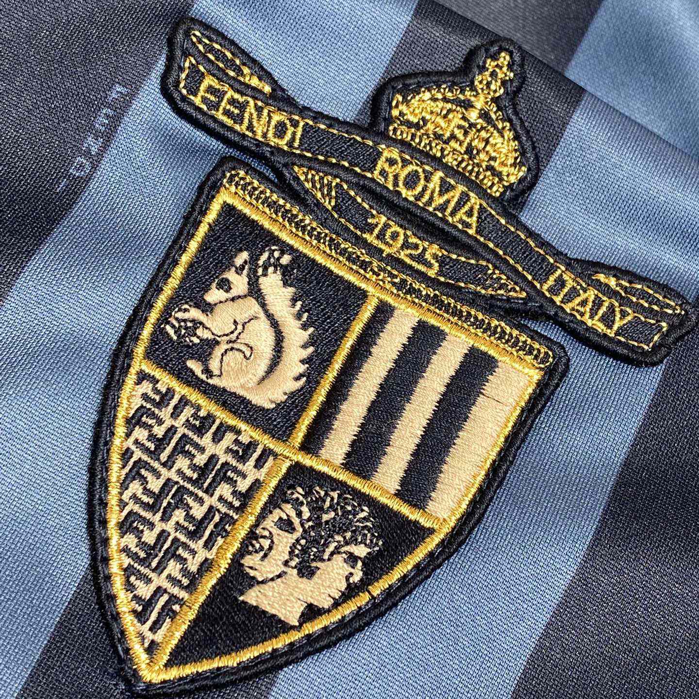 Fendi Blue Pequin Fabric T-shirt - DopestKickz