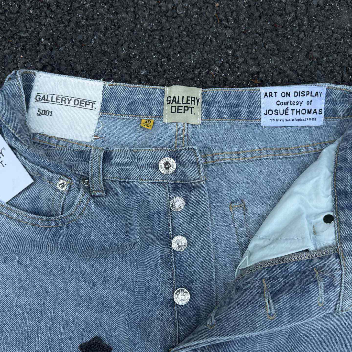 Chrome Hearts x Gallery Dept Cross Patch Flare Denim Jean - DopestKickz