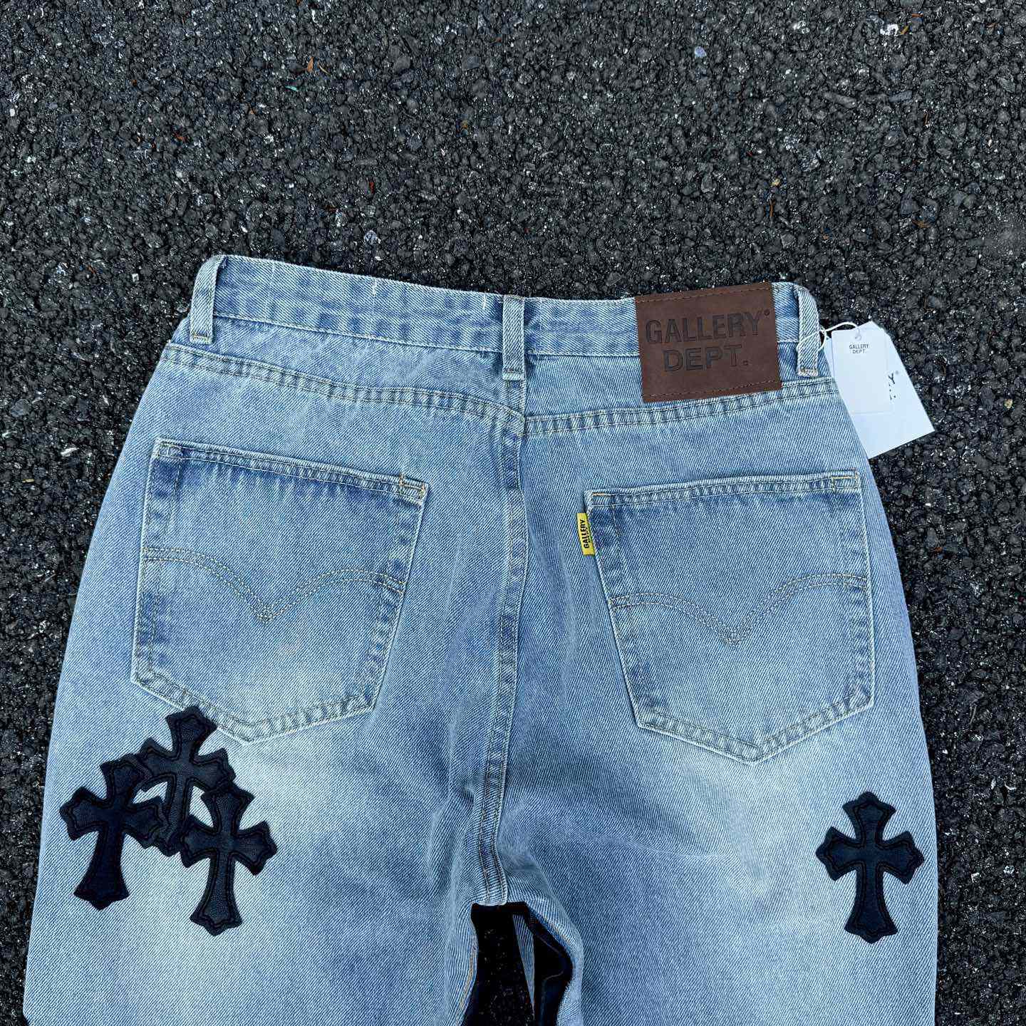 Chrome Hearts x Gallery Dept Cross Patch Flare Denim Jean - DopestKickz