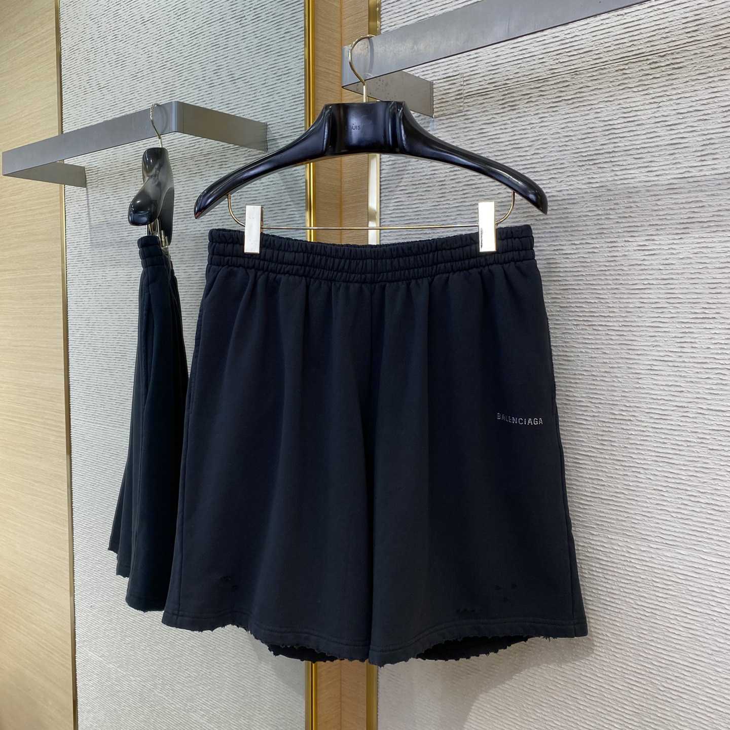 Balenciaga Strass Cropped Sweat Shorts - DopestKickz