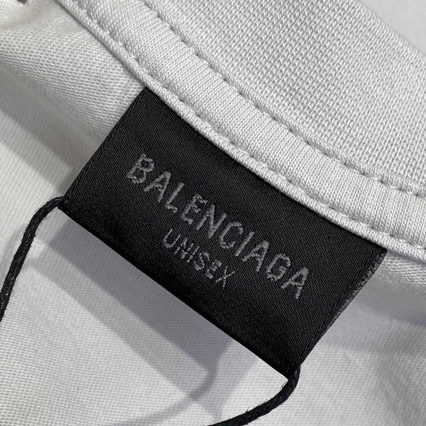 Balenciaga Eye Chart Distressed Oversize Cotton T-shirt - DopestKickz