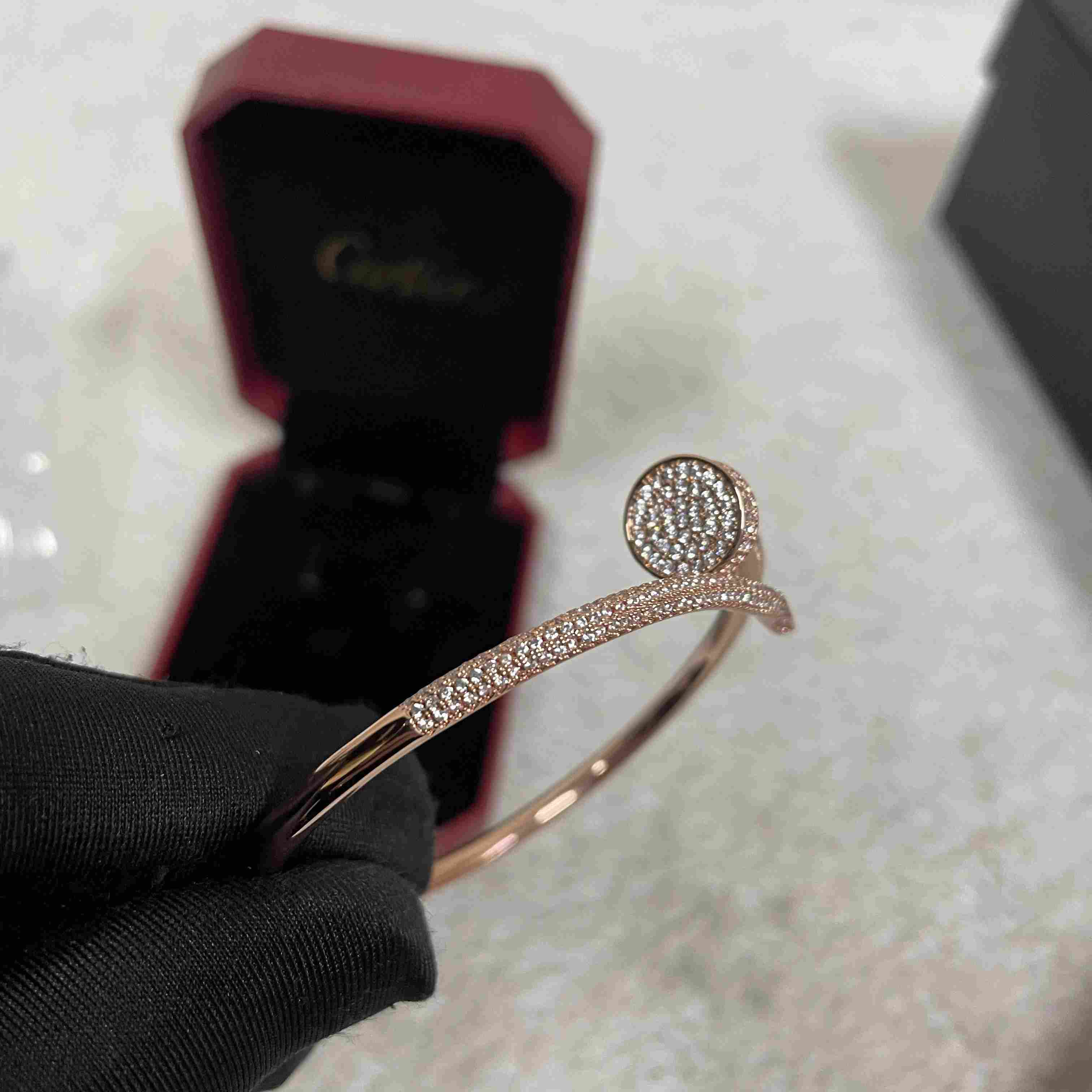 Cartier Juste un Clou Diamond Bracelets Rose Gold - DopestKickz