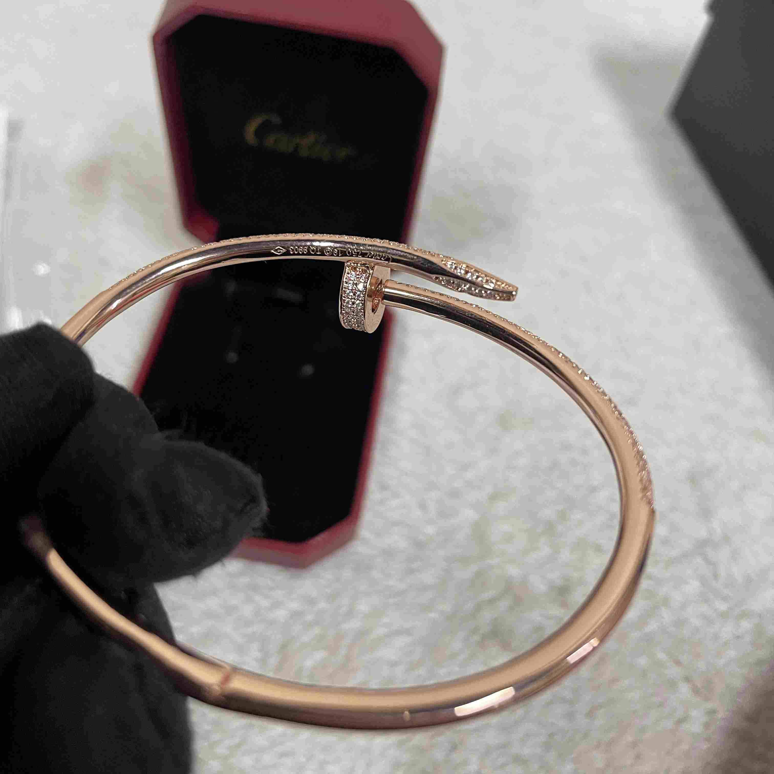 Cartier Juste un Clou Diamond Bracelets Rose Gold - DopestKickz