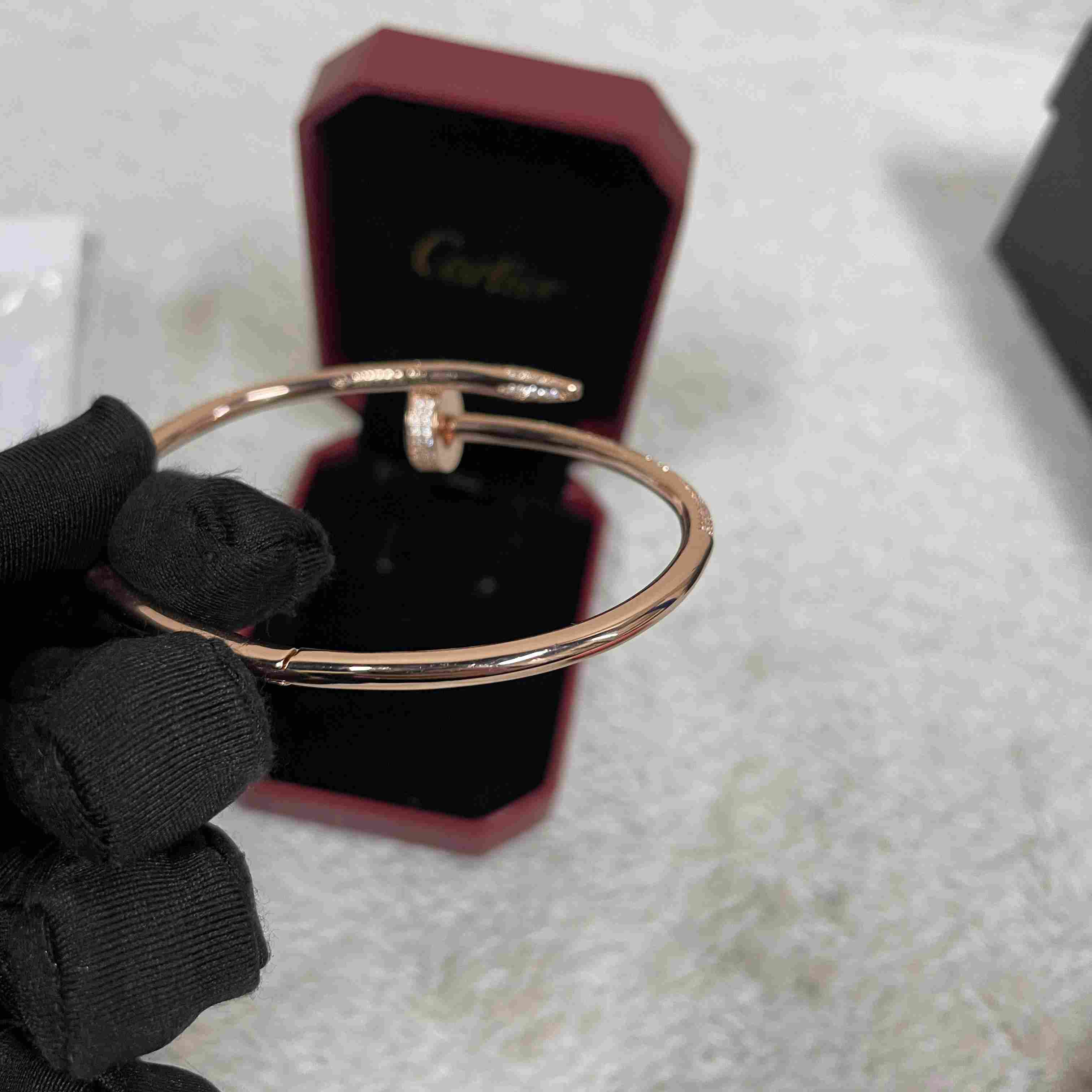 Cartier Juste un Clou Diamond Bracelets Rose Gold - DopestKickz