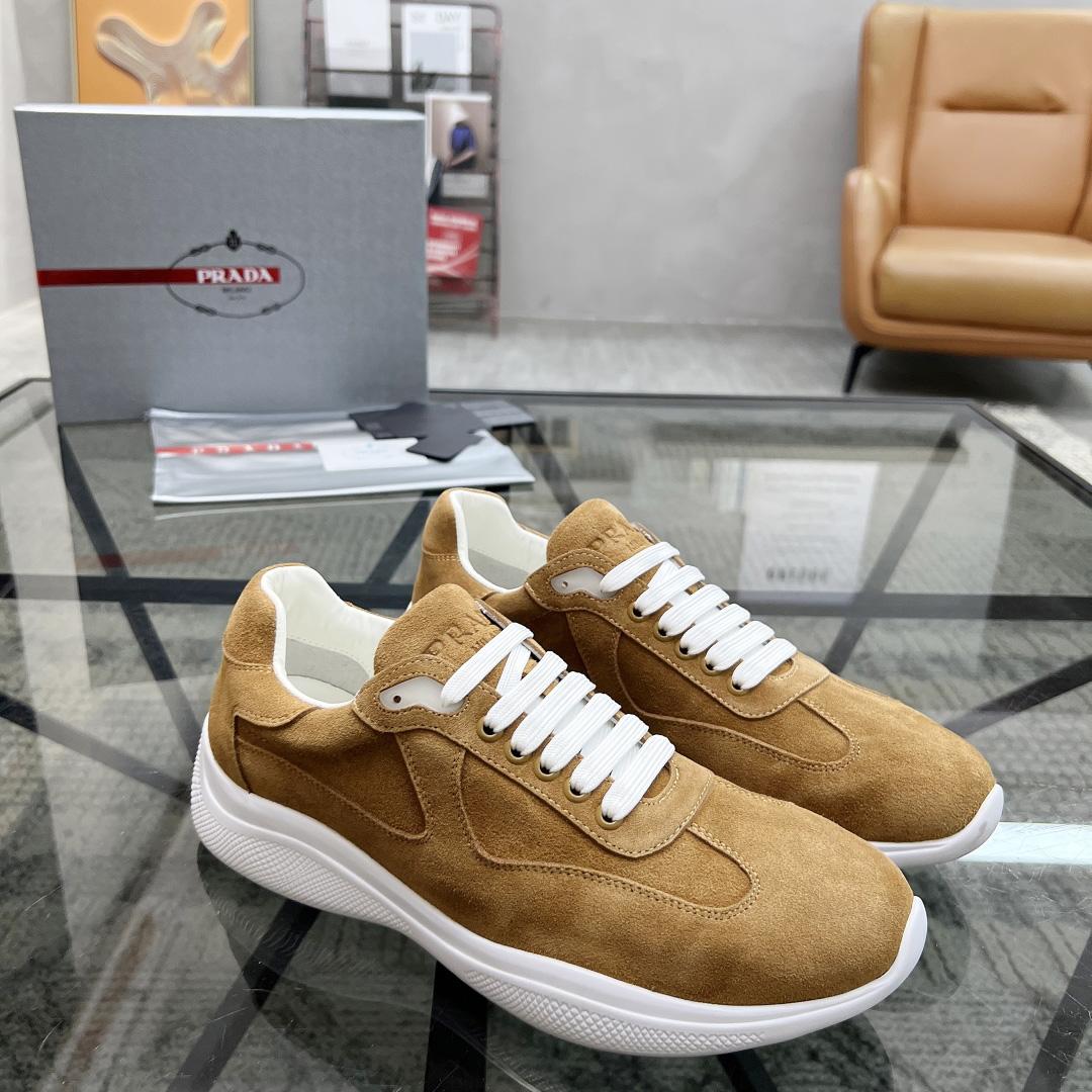 Prada America's Cup Suede Sneakers - DopestKickz