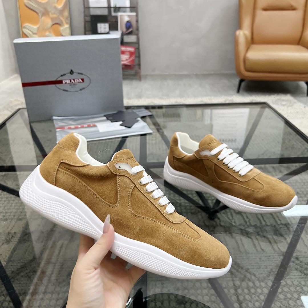 Prada America's Cup Suede Sneakers - DopestKickz