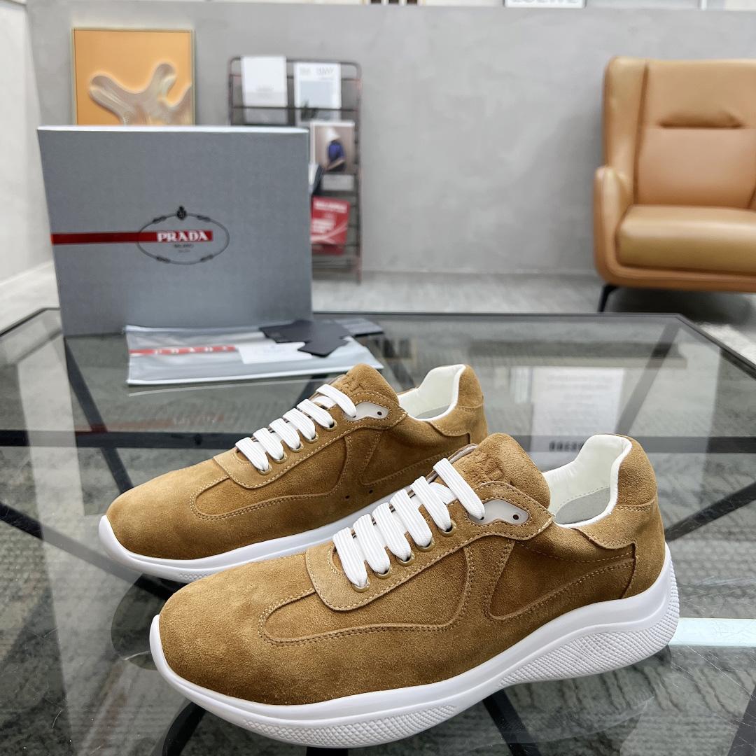 Prada America's Cup Suede Sneakers - DopestKickz