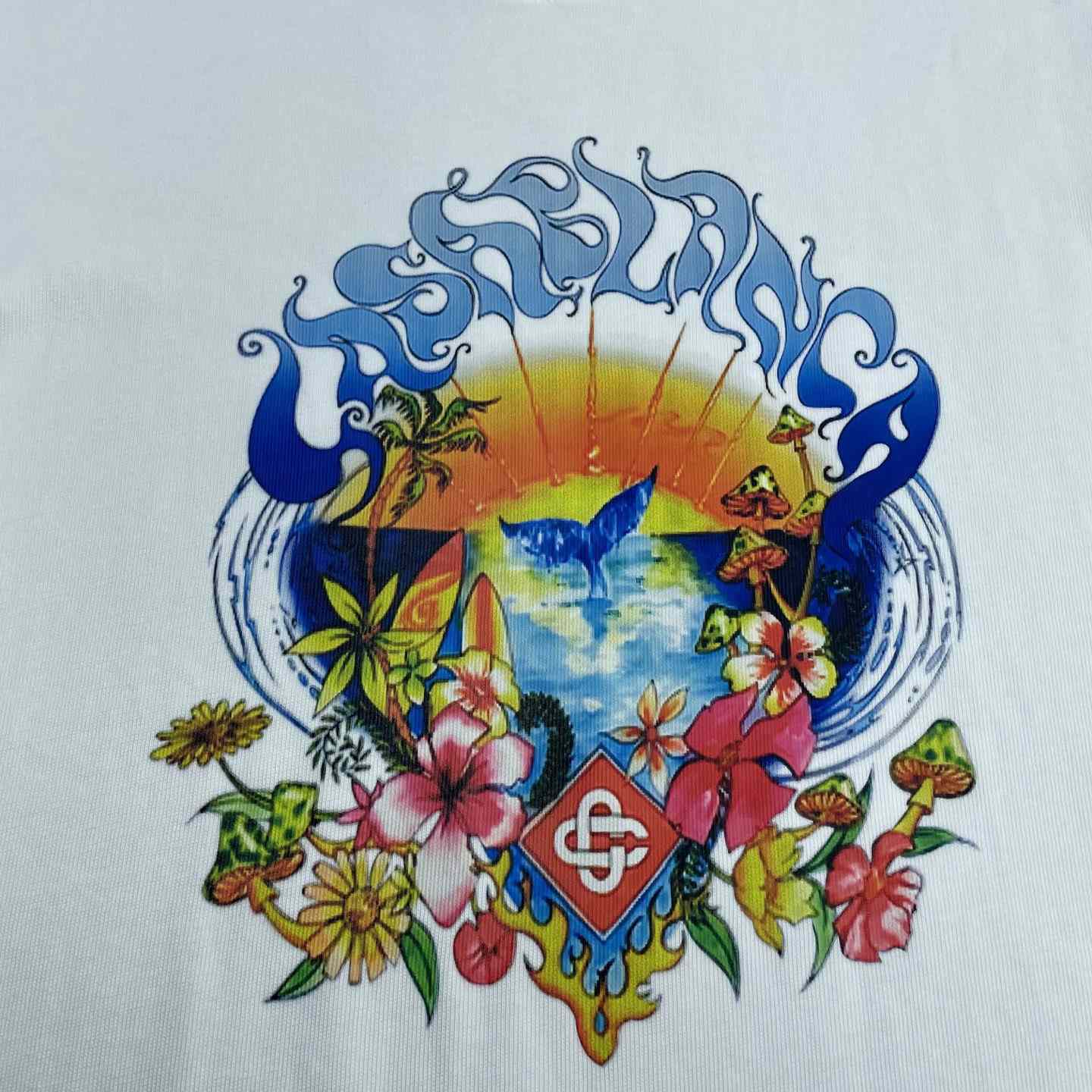 Casablanca Surf Trip Printed Tee - White  C996 - DopestKickz