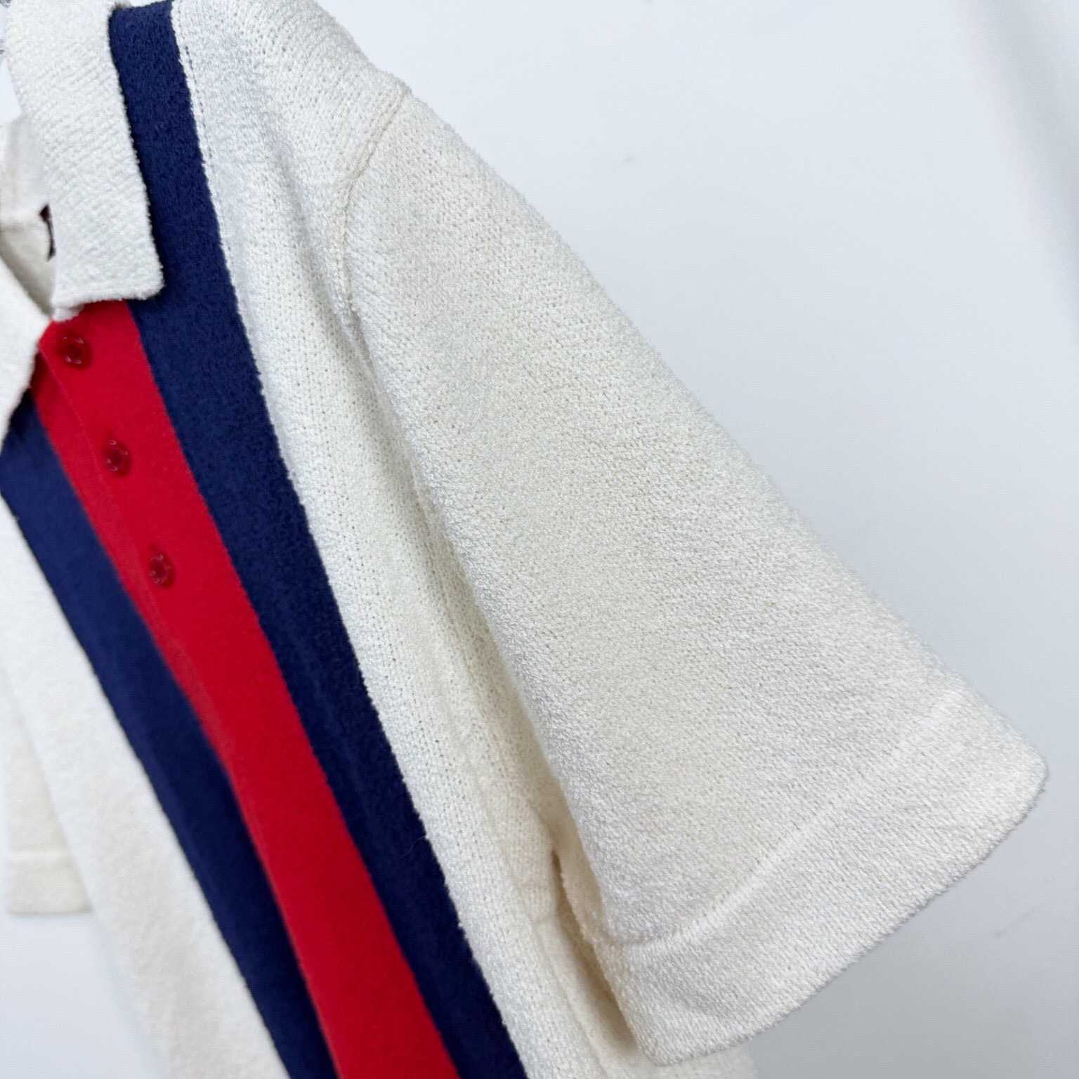 Gucci Cotton Blend Terry Knit Polo Shirt  - DopestKickz