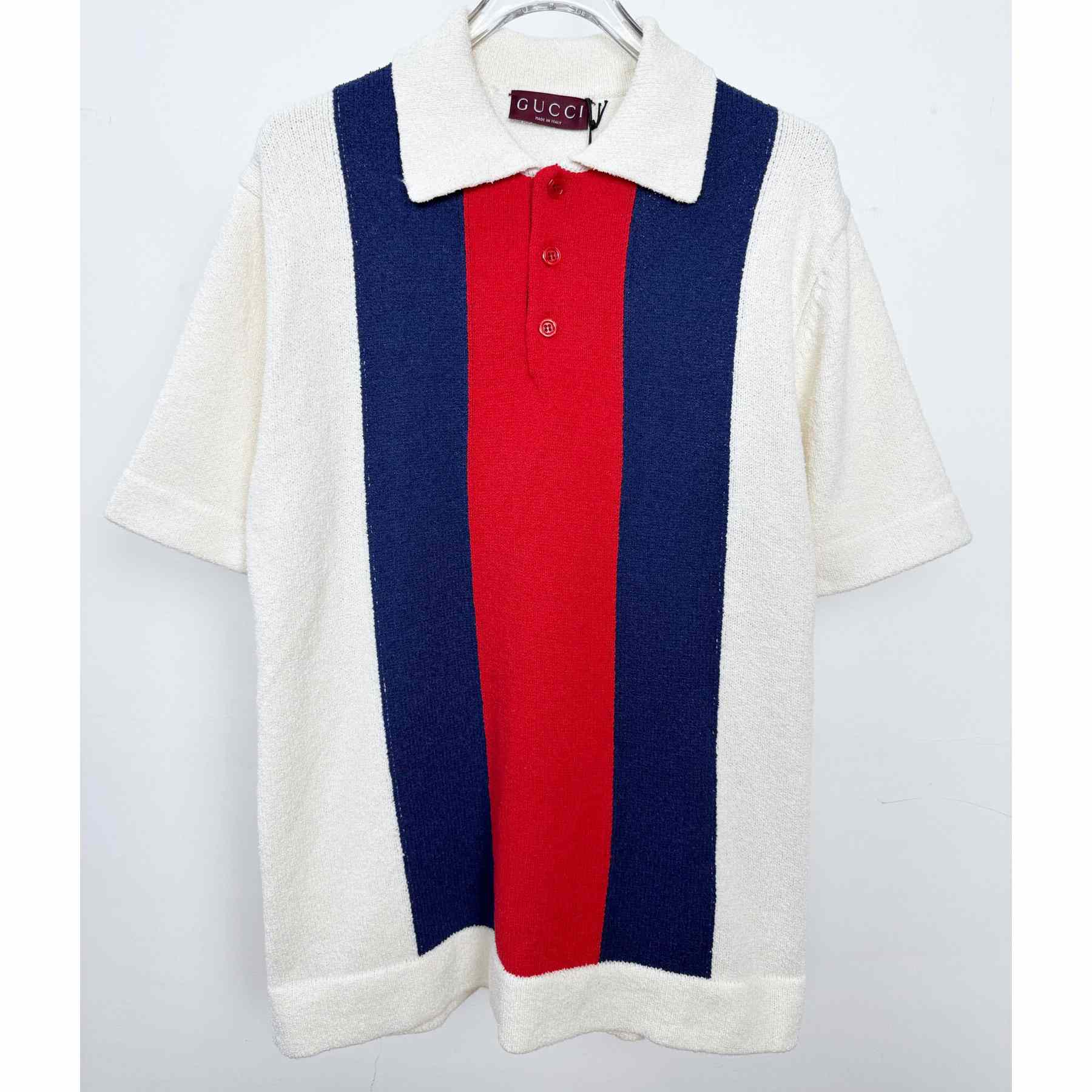 Gucci Cotton Blend Terry Knit Polo Shirt  - DopestKickz