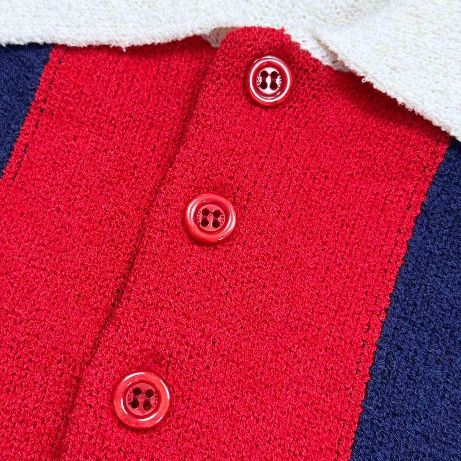 Gucci Cotton Blend Terry Knit Polo Shirt  - DopestKickz