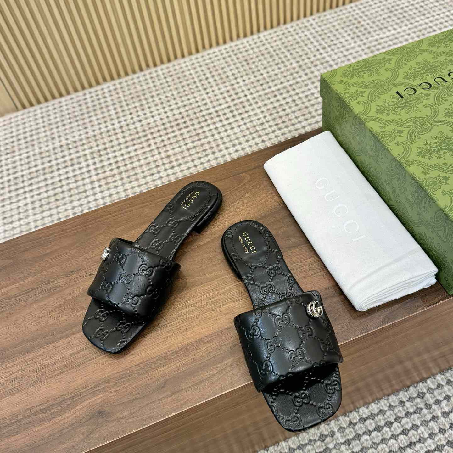 Gucci Women's Slide Sandal With Double G - DopestKickz