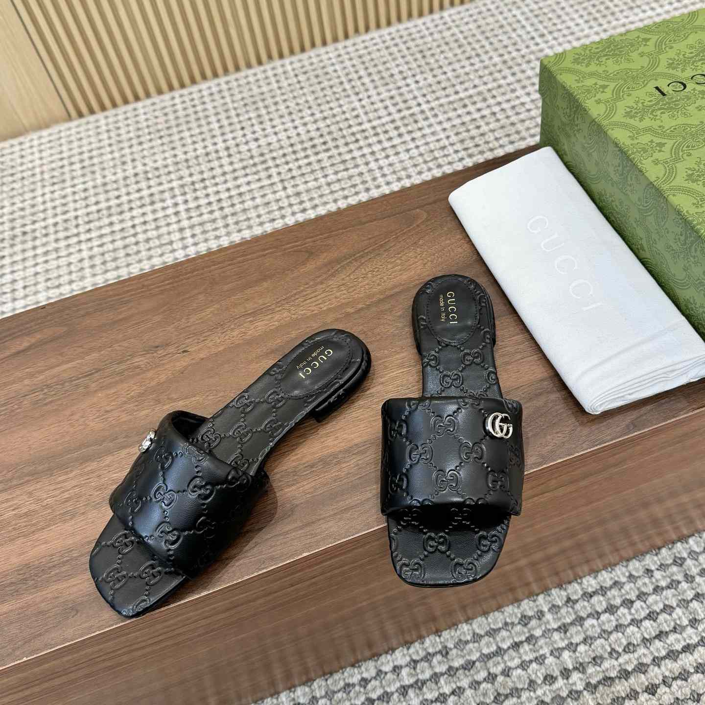 Gucci Women's Slide Sandal With Double G - DopestKickz