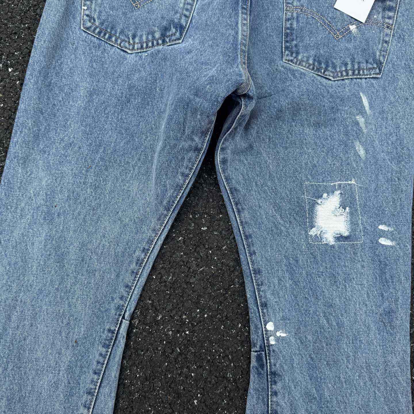 Gallery Dept. Ripped Denim Flared Pants - DopestKickz