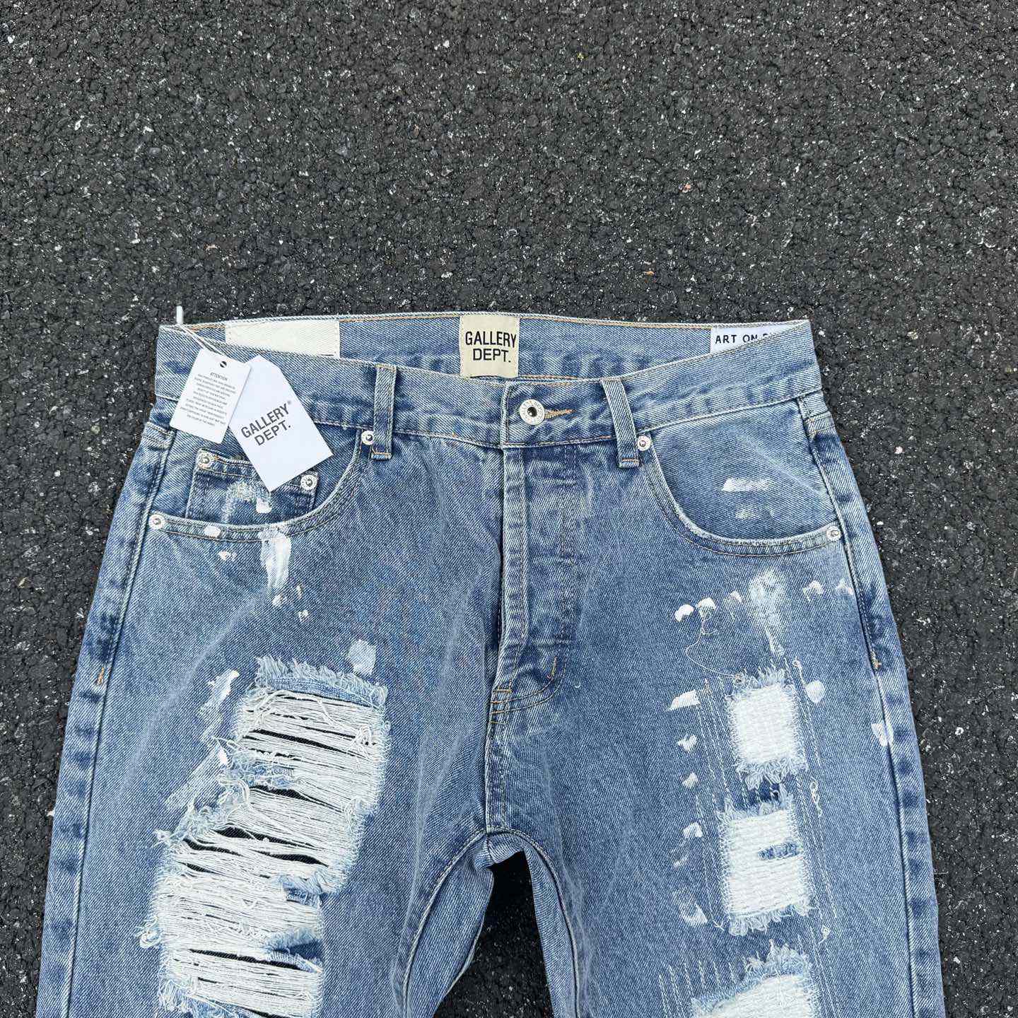 Gallery Dept. Ripped Denim Flared Pants - DopestKickz