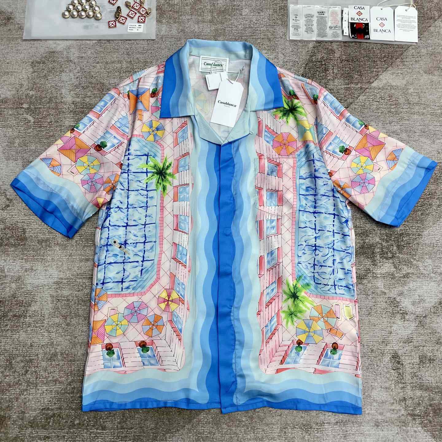 Casablanca Le Plongeon silk shirt    CA3516 - DopestKickz