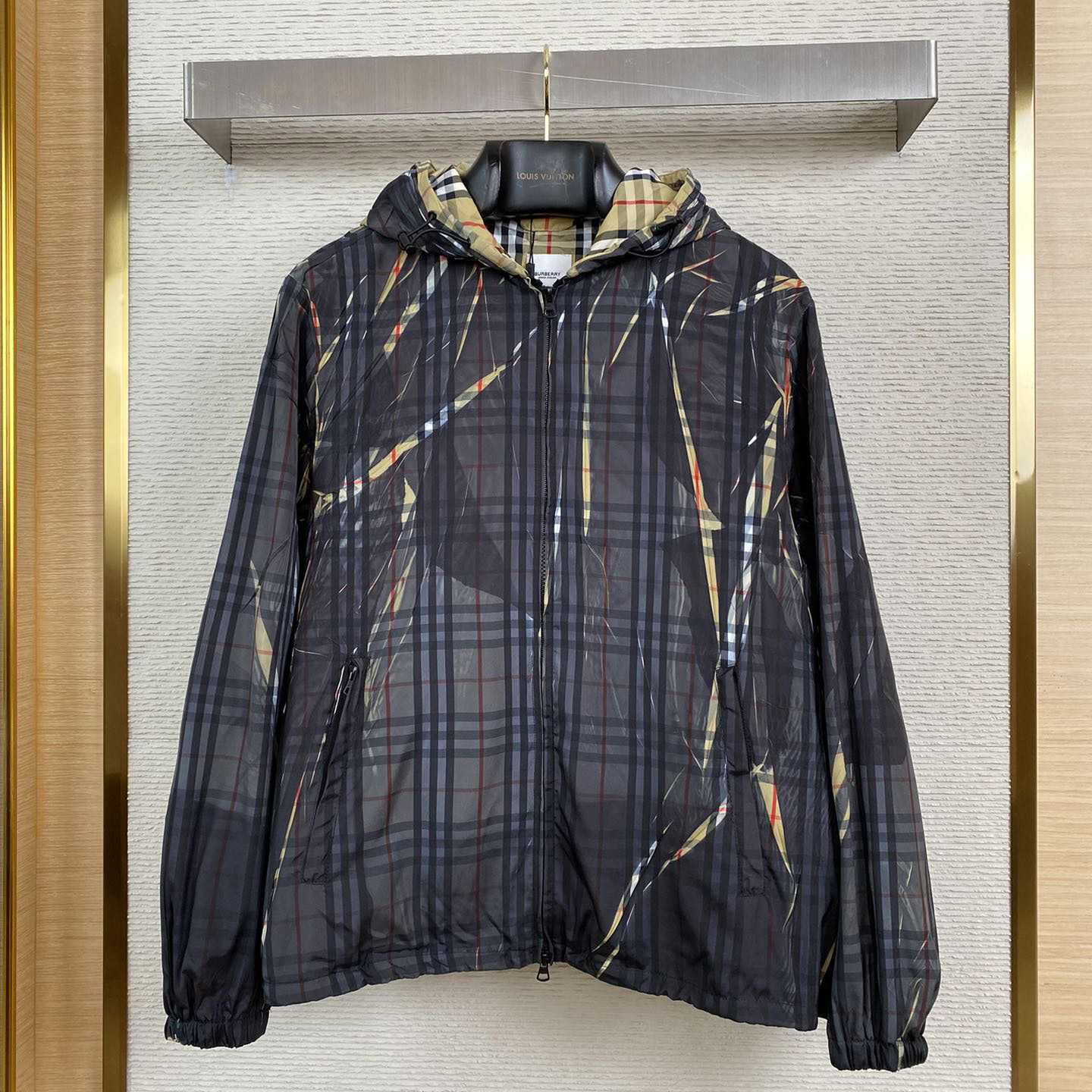 Burberry Sliced Check Hooded Jacket - DopestKickz