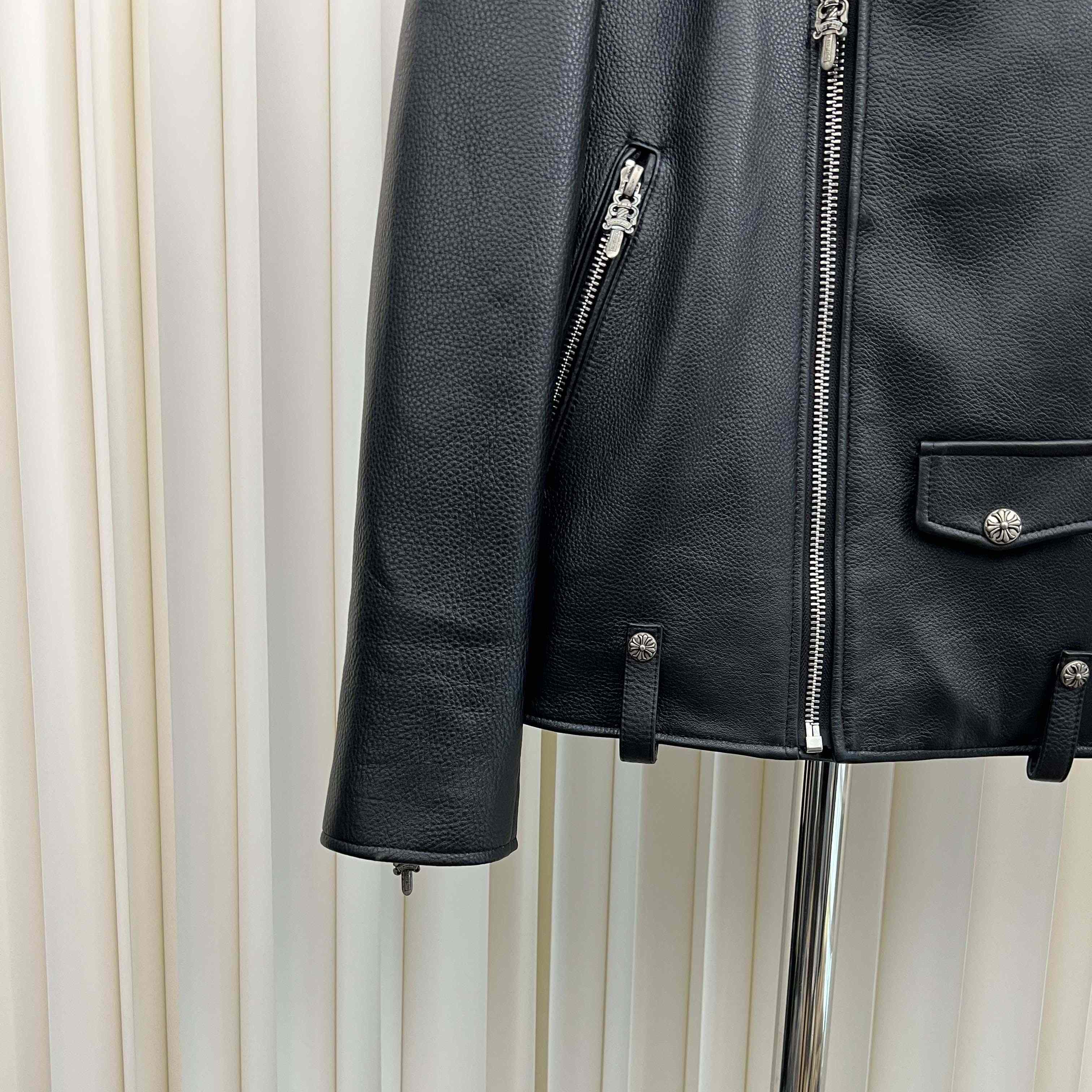Chrome Hearts Leather Jacket - DopestKickz