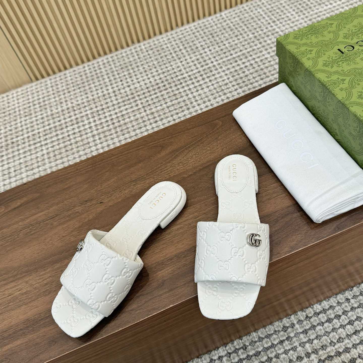 Gucci Women's Slide Sandal With Double G - DopestKickz