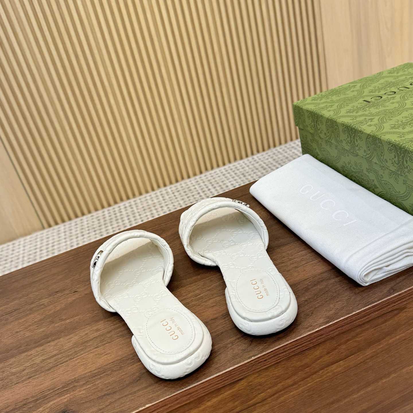 Gucci Women's Slide Sandal With Double G - DopestKickz