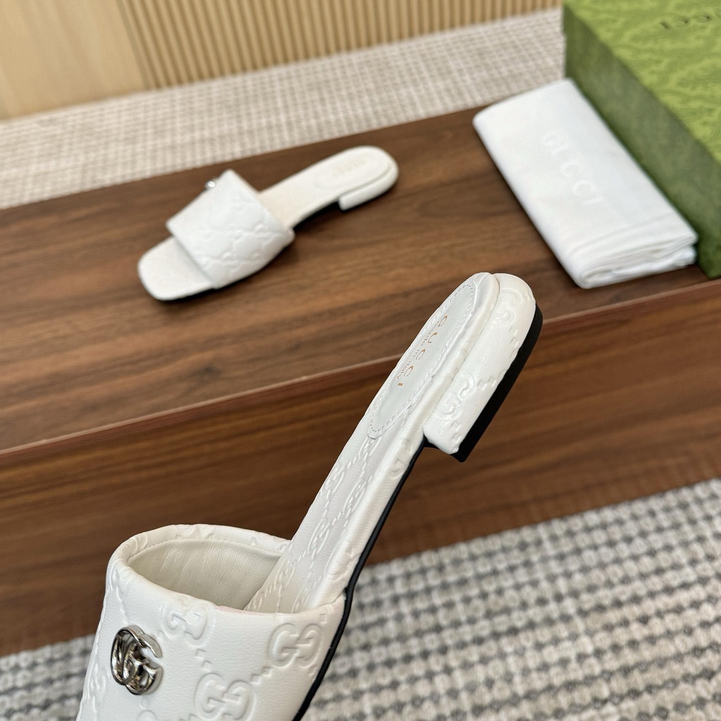 Gucci Women's Slide Sandal With Double G - DopestKickz