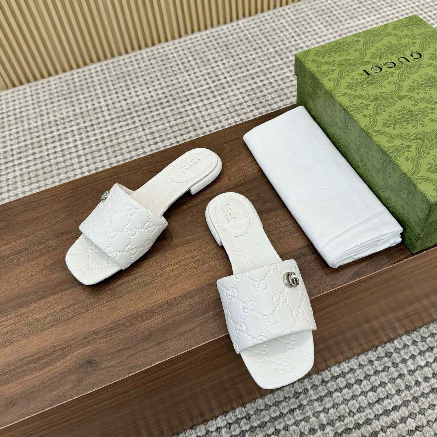 Gucci Women's Slide Sandal With Double G - DopestKickz