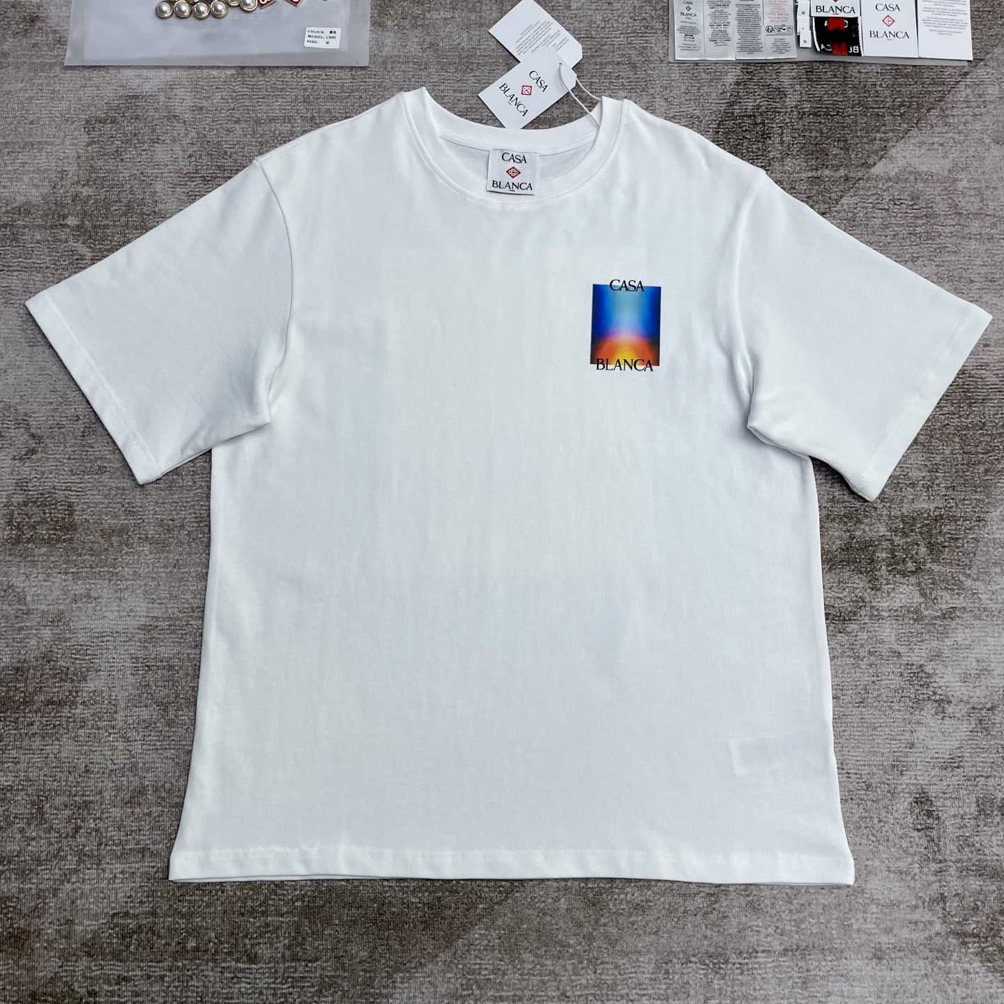 Casablanca Gradient Casa Logo T-Shirt   C986 - DopestKickz