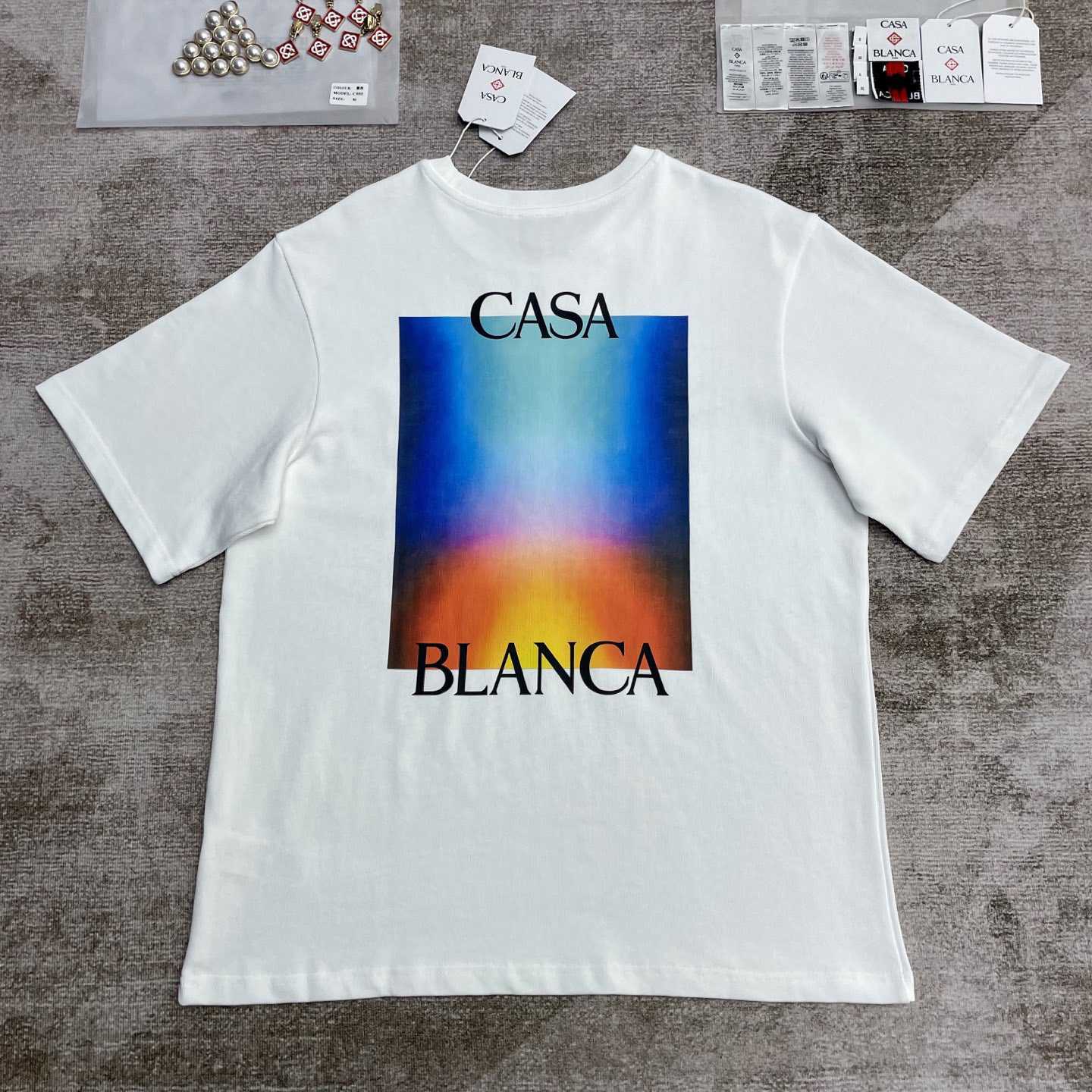 Casablanca Gradient Casa Logo T-Shirt   C986 - DopestKickz
