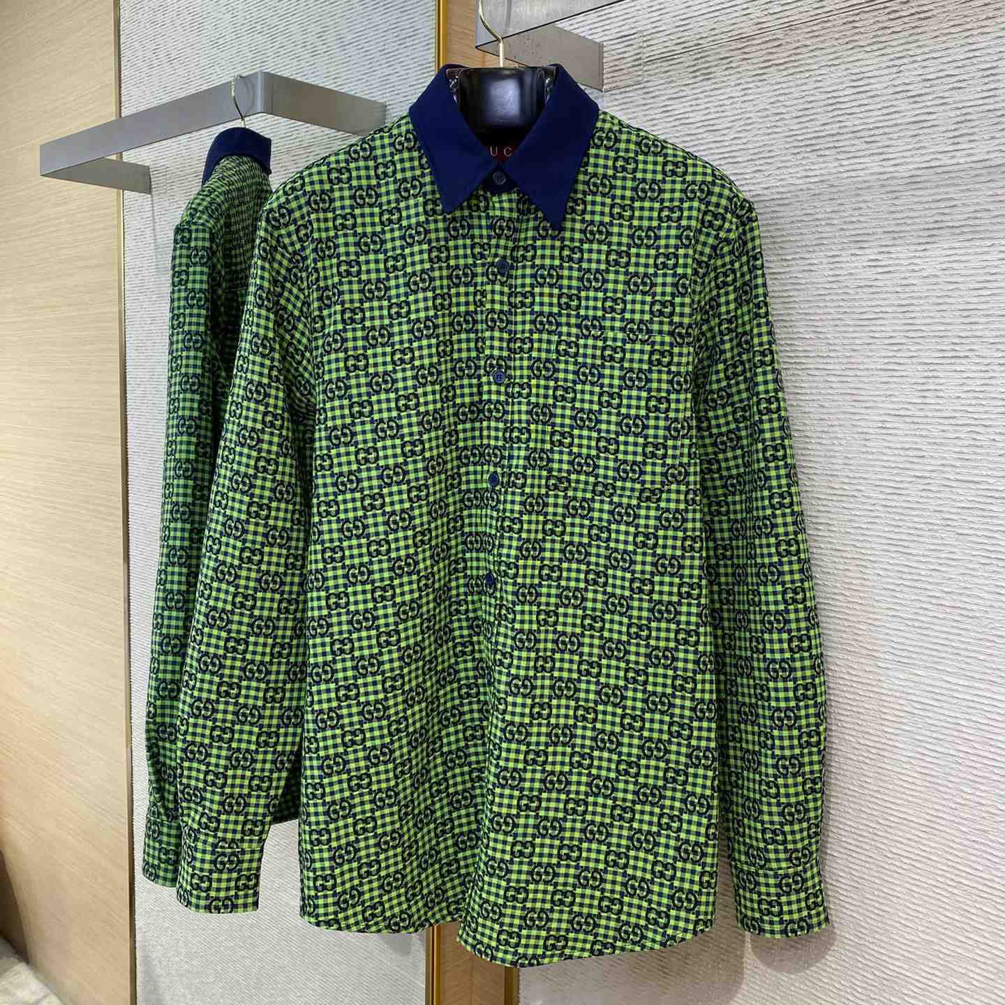 Gucci GG Gingham Cotton Wool Jacket - DopestKickz