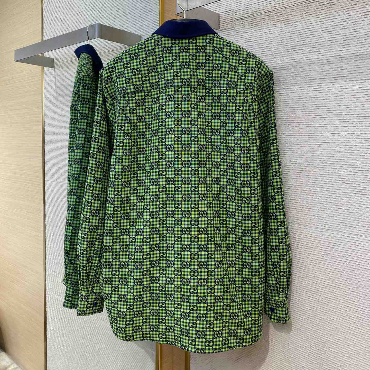 Gucci GG Gingham Cotton Wool Jacket - DopestKickz