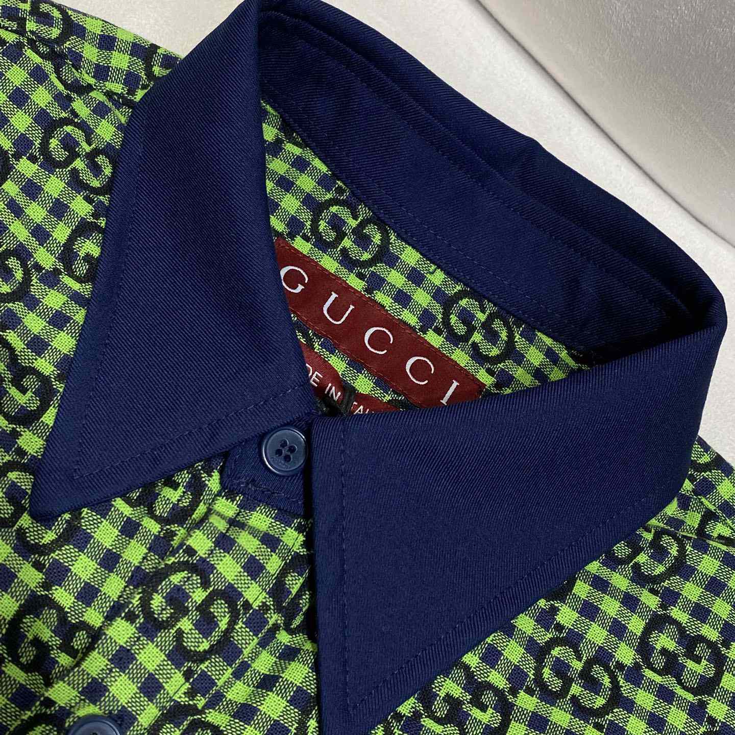 Gucci GG Gingham Cotton Wool Jacket - DopestKickz