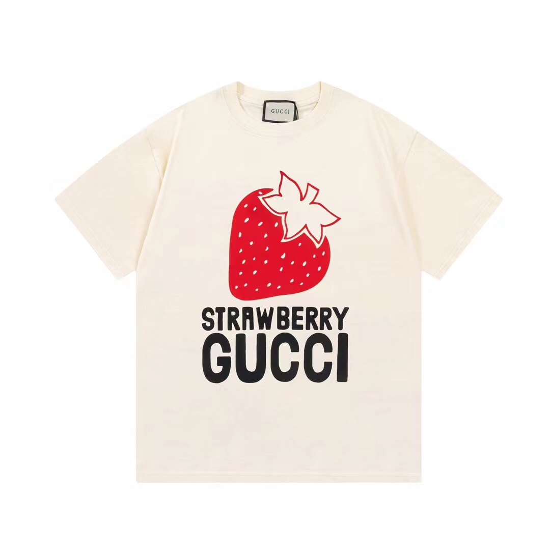 Gucci Strawberry Gucci' Cotton T-shirt - DopestKickz