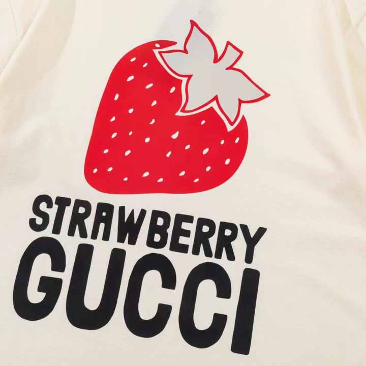 Gucci Strawberry Gucci' Cotton T-shirt - DopestKickz